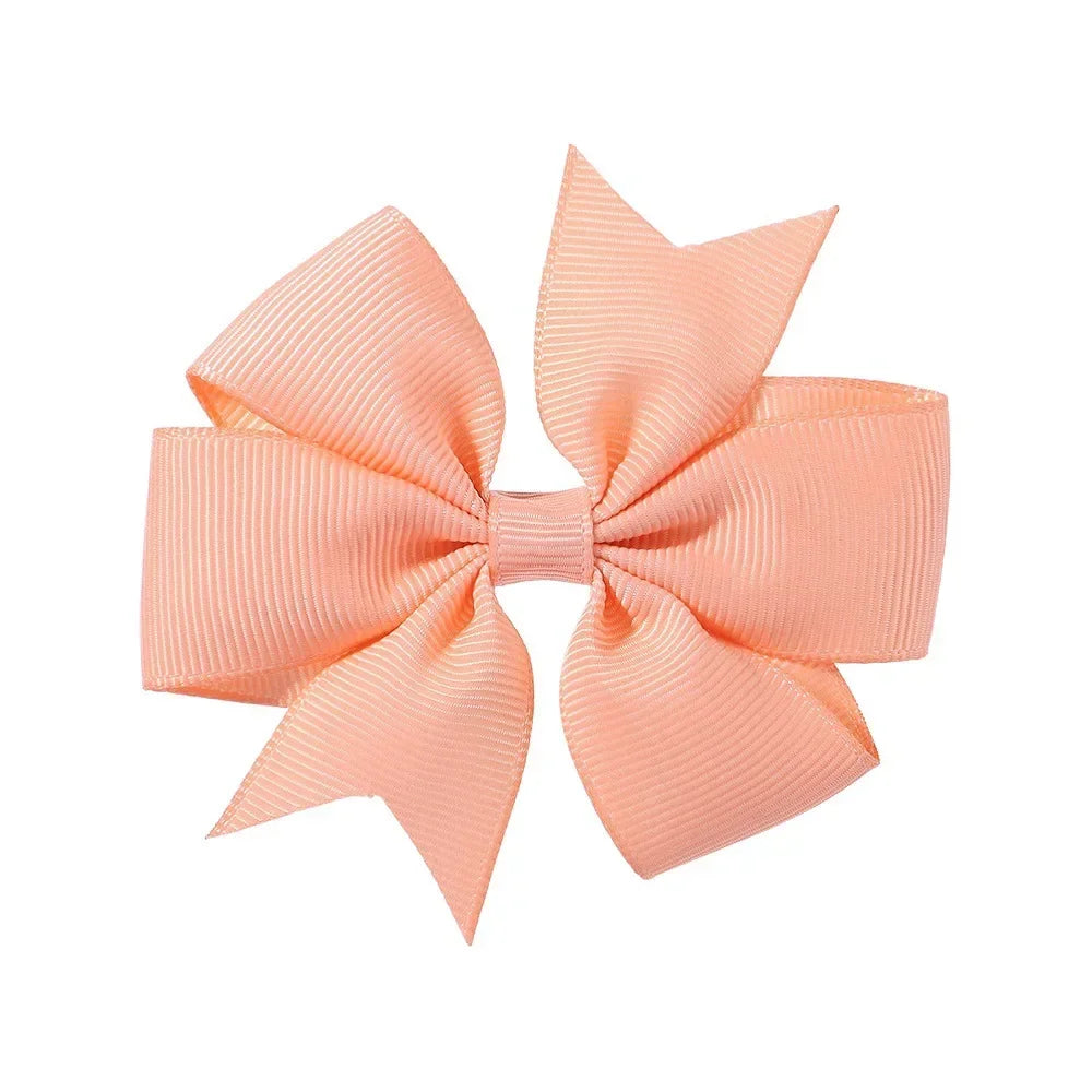 10pcs/lot Baby Girls Hair Bows Hairpins 3.2" Grosgrain Ribbon Pinwheel Toddler Clips Children Kids Accessories Gifts Photo Props