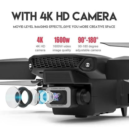 2024 E88Pro RC Drone 4K Professinal With 1080P Wide Angle HD Camera Foldable Helicopter WIFI FPV Height Hold Gift Toy