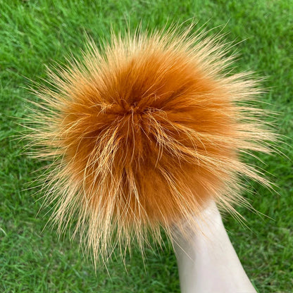 Real natural fox fur pompom raccoon fur pom pom for hat beanies For Caps Bags Scarf