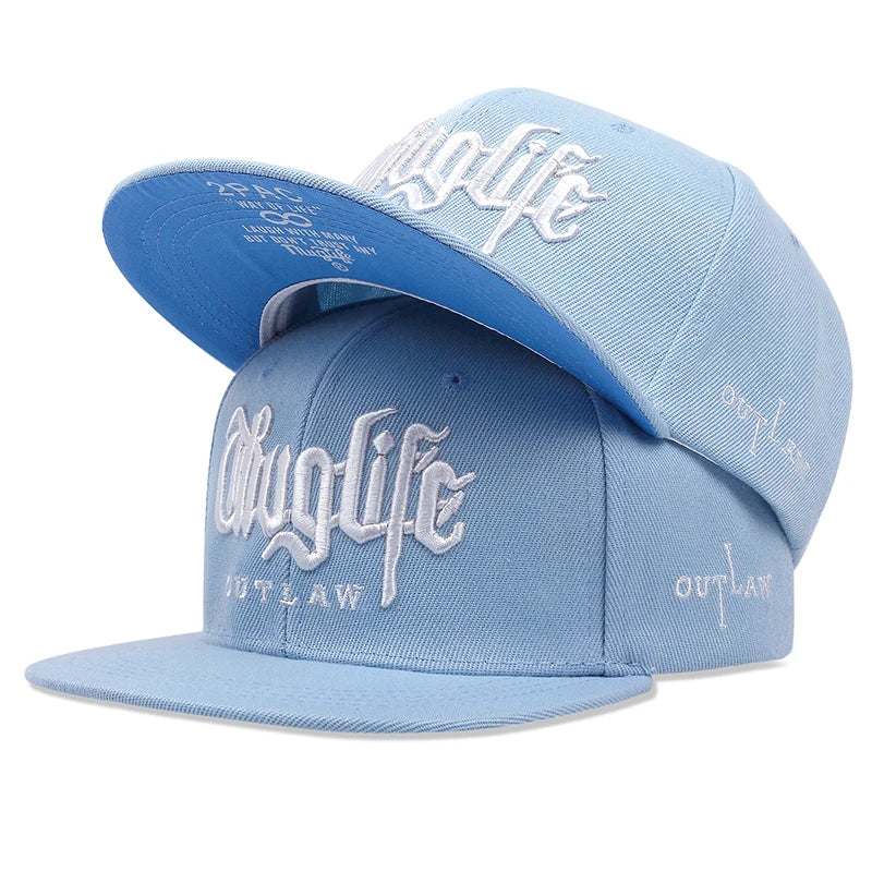 1 Pcs Fashion Fastball CAP Thuglife Embroidery Hiphop Baseball Cap Snapback Hat Adult Outdoor Casual Sun Casual Bone Adjustable