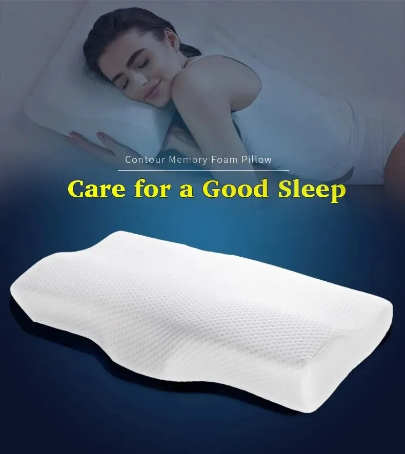 1 pc Memory Foam Bed Orthopedic Pillow Neck Protection Slow Rebound Memory Pillow Butterfly Shaped Health Cervical Neck