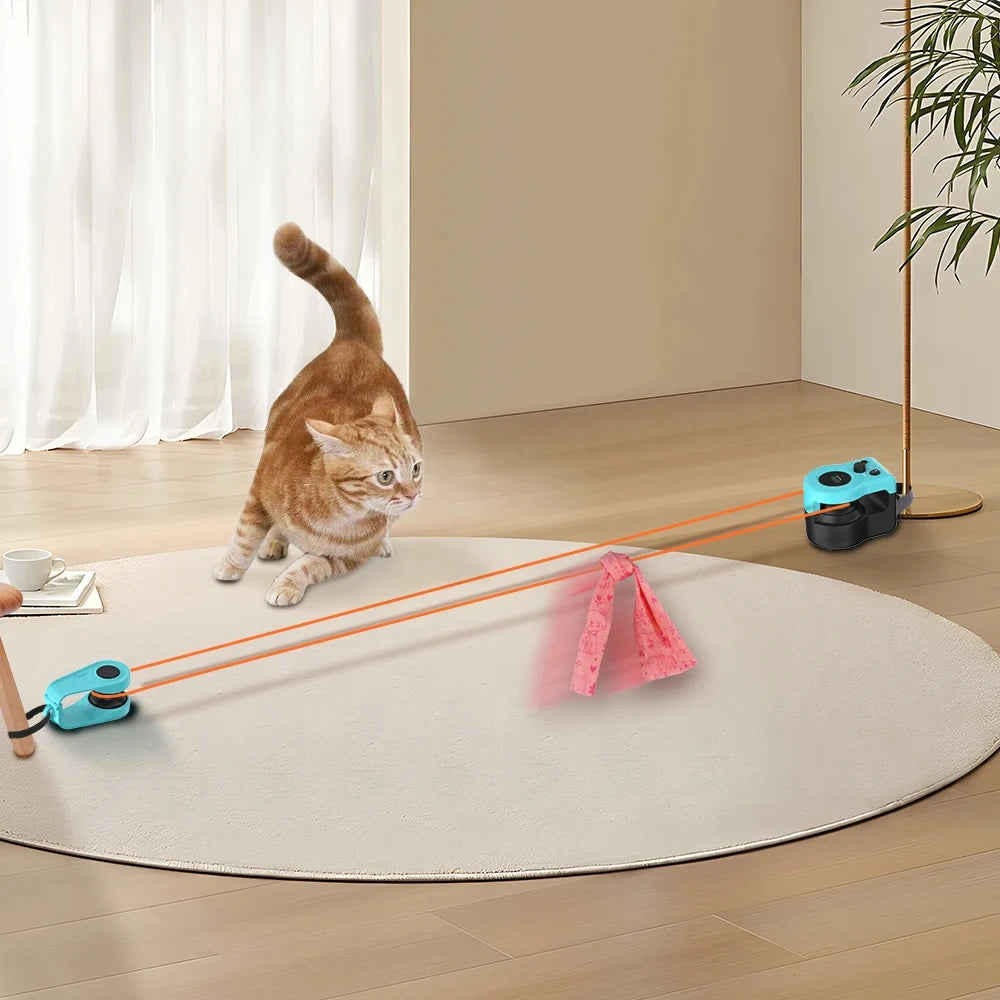 Cat Toys for Indoor Cats Interactive Cat Toy Wheel Exerciser New Cat Treadmill for Indoor Adjustable Speed Simulated Hunting Toy