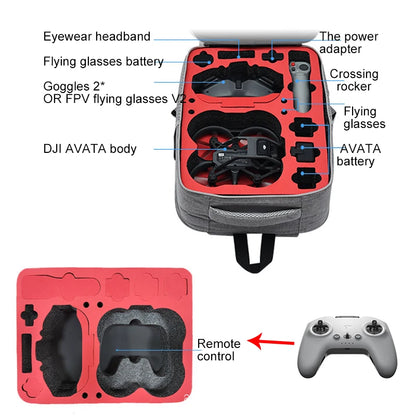 For DJI Avata Backpack Flight Glasses Storage Bag For DJI Avata Remote Control Storage Case