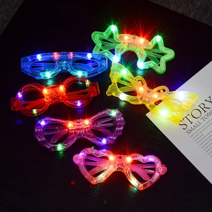 LED Glasse Neon Glow In The Dark Party Favor Supplies Light Up Glasses for Adults Kid Birthday Wedding Party Accessories