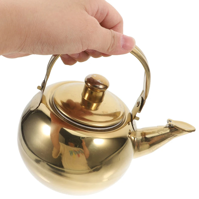 Stainless Steel Exquisite Pot Kettle Water Gas Cooker Teapot Boiling Kitchen Electric Home Household With whistle