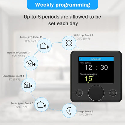 Tuya Wifi Thermostat Smart Thermostat Gas Boiler Water Floor Heating Termostato Digital Temperature Controller Smart Life Alexa