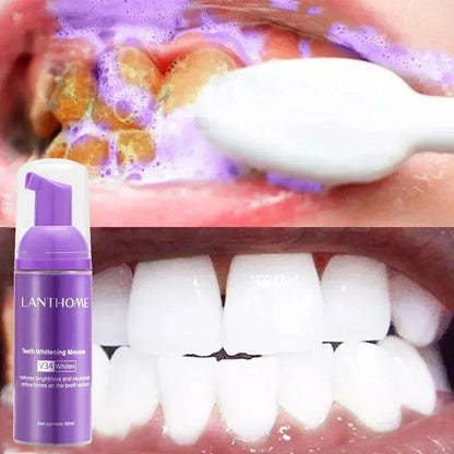 V34 Mousse Toothpaste Teeth Whitening Removing Yellow Teeth Cleaning Tooth Stain Oral Fresh Tooth Care Product Beauty Health ﻿