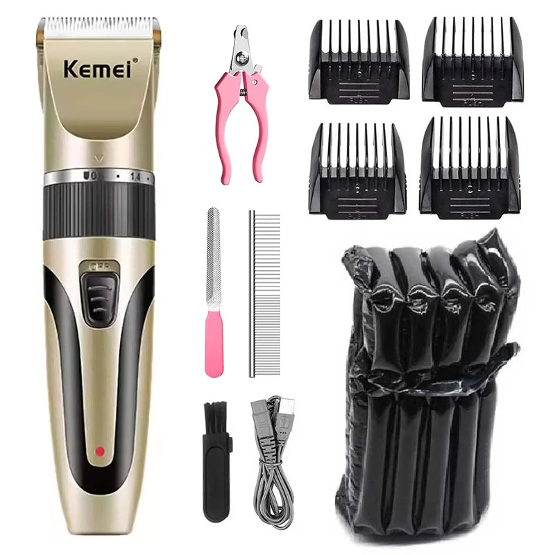 Professional Pet Grooming Clipper Kit Dog Hair Trimmer Electric Cat Shaver ceramic blade Rechargeable Animals Haircut Machine