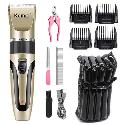 Professional Pet Grooming Clipper Kit Dog Hair Trimmer Electric Cat Shaver ceramic blade Rechargeable Animals Haircut Machine