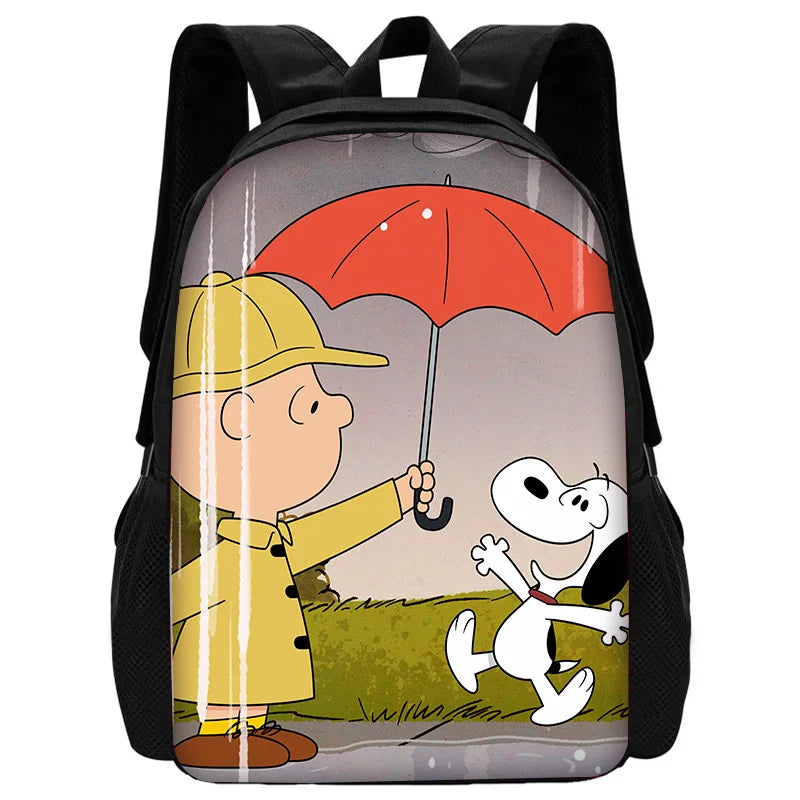 Cartoon Cute S-SnoopyS 3 pcs set Child School Backpack with Lunch Bags ,Pencil Bags ,School Bags for Boys Girls Best Gift