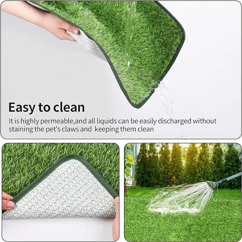 Artificial Grass Dog Potty Pad - Easy ToClean, Odor Resistant,Indoor/OutdoorPet Training Solution