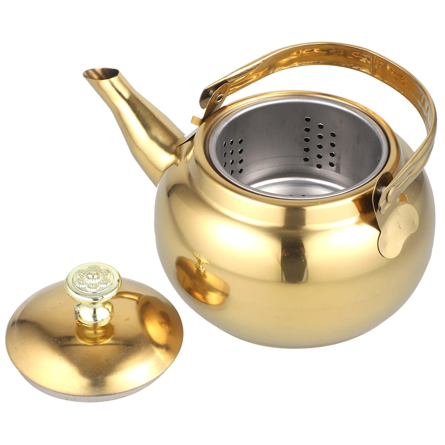 Stainless Steel Exquisite Pot Kettle Water Gas Cooker Teapot Boiling Kitchen Electric Home Household With whistle