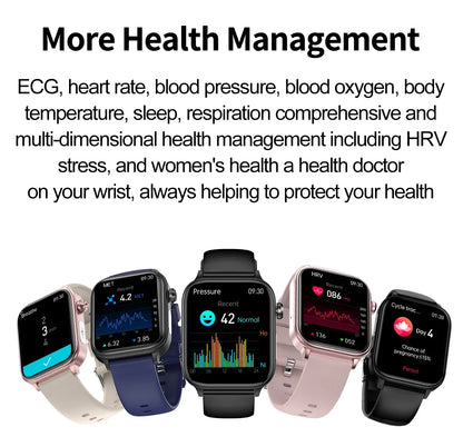 2024 New Medical Grade Smart Watch Men Blood Glucose Lipid and Uric Acid AI Diagnostic Detector Bluetooth Call Health Smartwatch