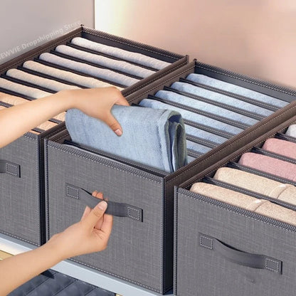 Folded Pants Organizer Closet Clothes Storage Box Adjustable Drawer Separator Underwear Bra Organizer Wardrobe Clothes Organizer