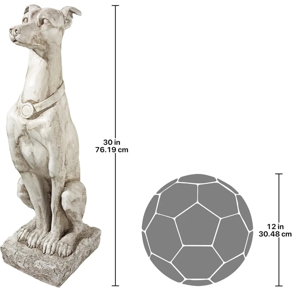 Home decoration, Whibbit, Greyhound, Sentinel, Garden Statue, Ancient Stone