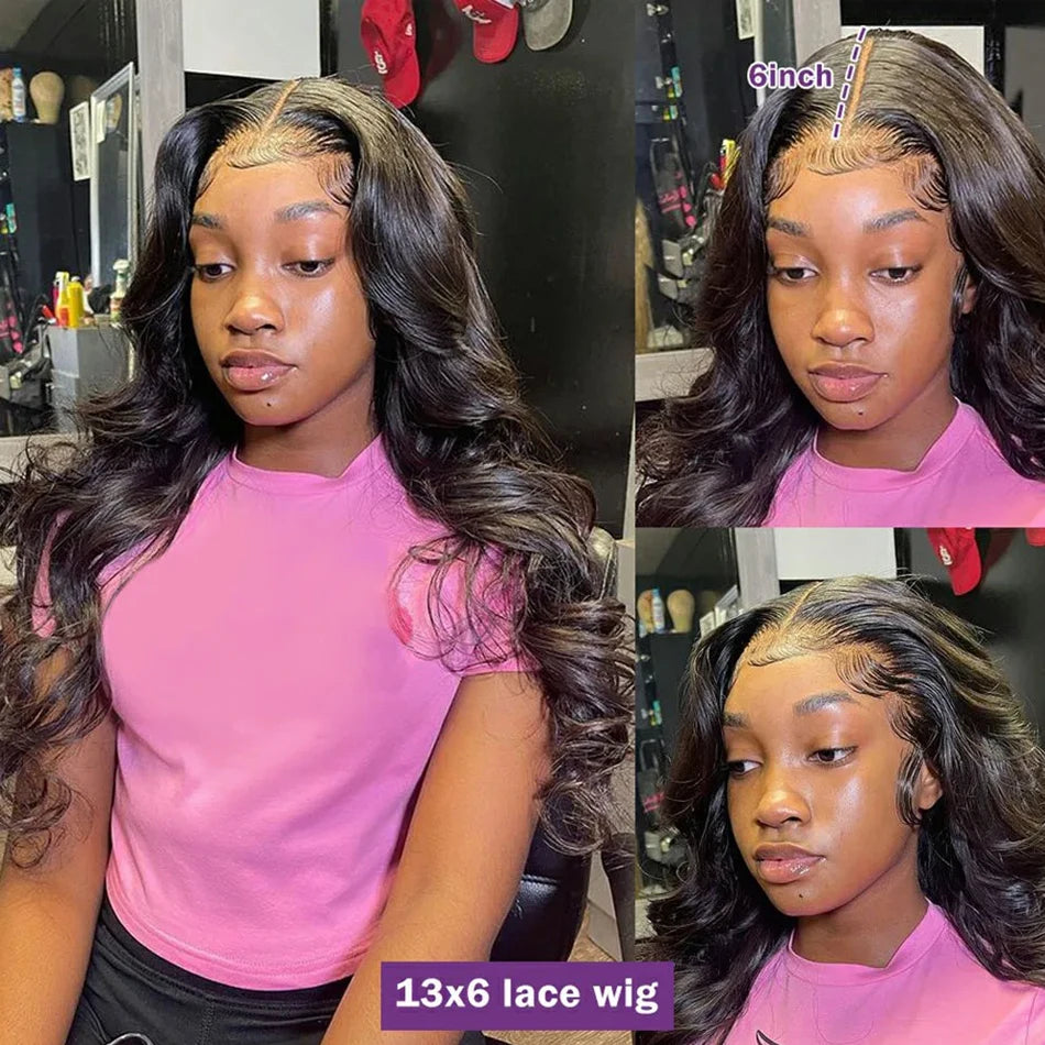 13X6 Body Wave Transparent Lace Front Wigs 13x4  HD Lace Frontal Wig 4x4 Lace Closure Wigs Human Hair Wigs For Women 180%