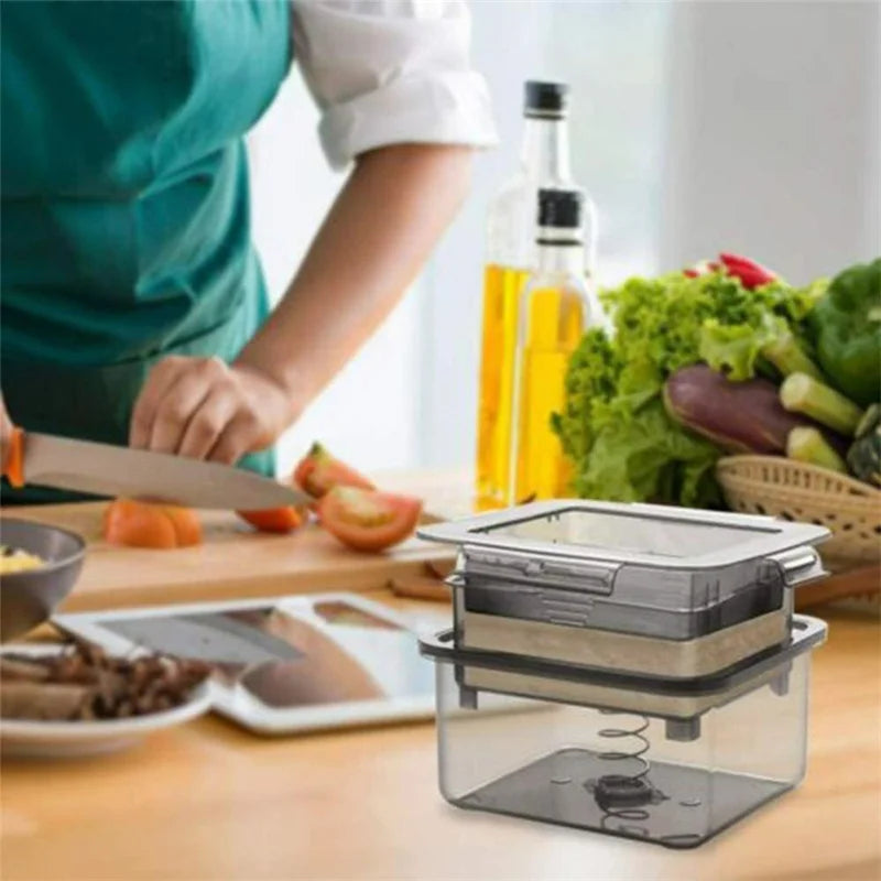 Tofu Press Presser Safe Mould Built-in Water Removal Drainer Gadget Soybean Curd Presser Kitche  3-Layer Tofu Press Making Mold