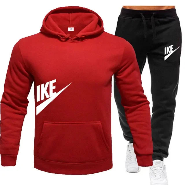 New spring and autumn men's sports hoodie + pants two-piece set, fashion outdoor jogging men's and women's hoodie leisure suit