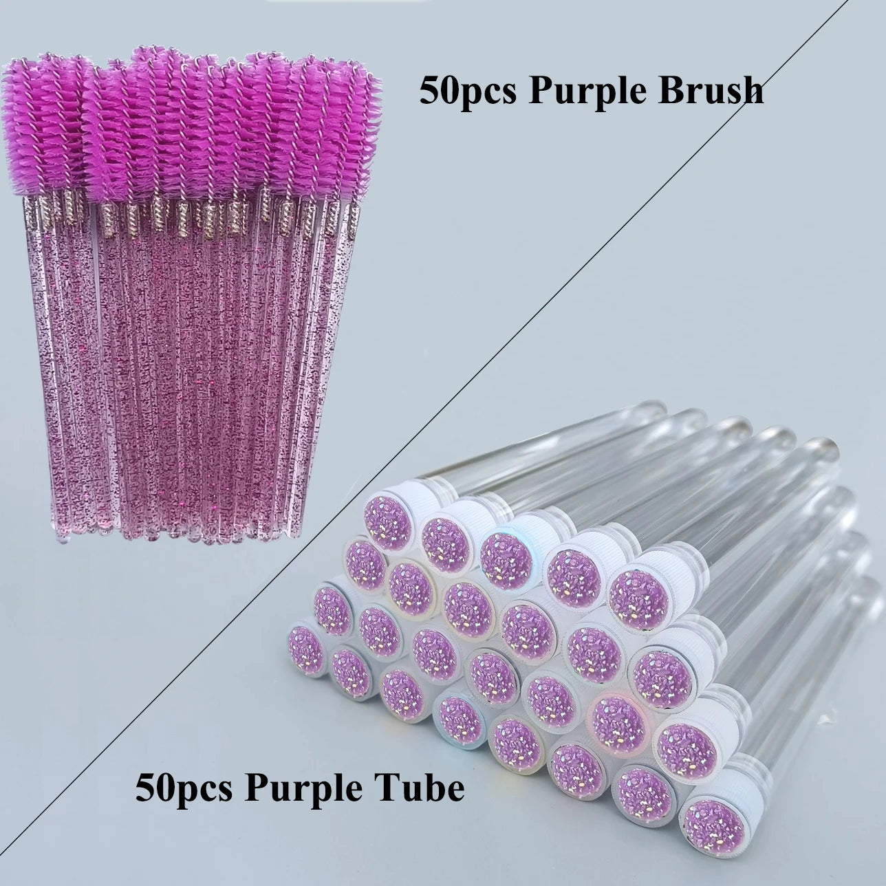 50/100pcs Reusable Eyebrow Brush Tube Disposable Mascara Wands for Eyelash Extension Replaceable Dust-proof Eye Lash Brushes