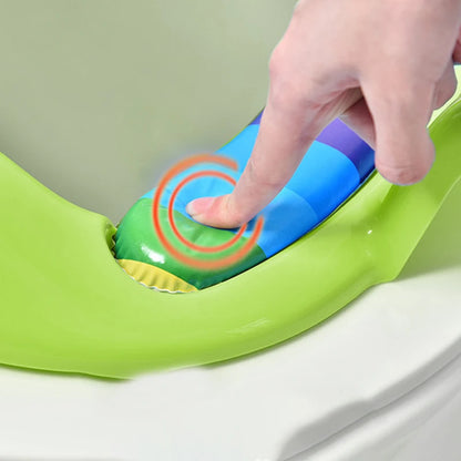 Children's Toilet Seat, Toddler Auxiliary Toilet Training, Cushioned Toilet, Hand-held Thickened And Comfortable Baby Toilet Sea