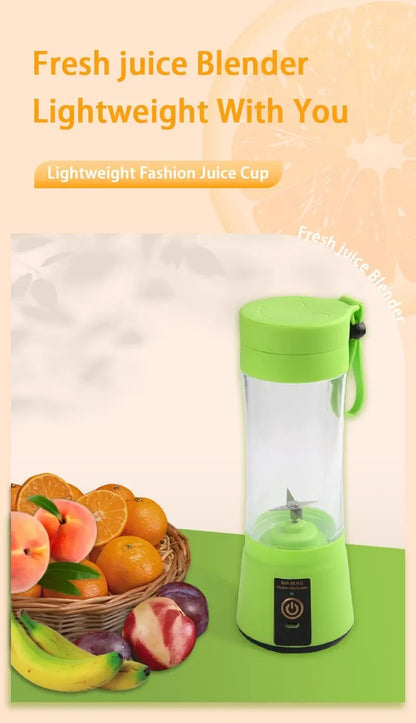 Kitchen Blender Mini Electric Juicer USB Rechargeable Smoothie Milkshake Maker Portable Automatic Fresh Squeezed Fruit Orange