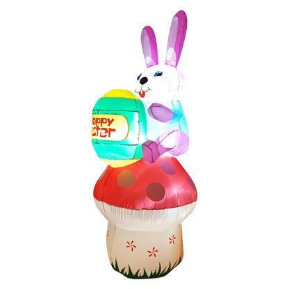 2024 Happy Easter Celebration Decoration LED Light Giant Easter Egg Bunny Rabbit Inflatable Toy for Outdoor Home Garden Ornament