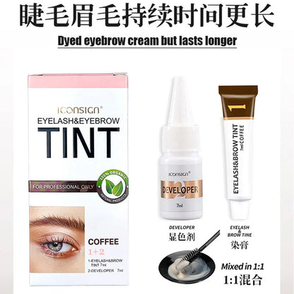 Professional Eyelash Eyebrow Dye Tint 15-minute Fast Tint Easy Dye Gel Enhancer Mascara Lash Lifiting Kit Eye Makeup Tools