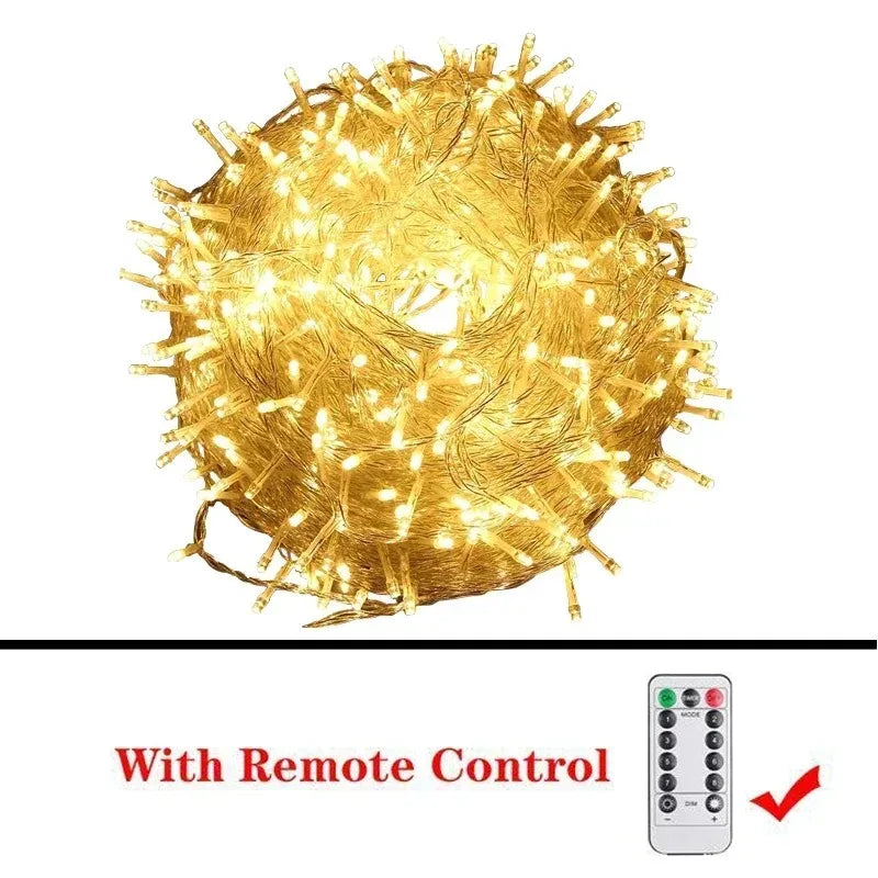 LED String Fairy Lights 1.5M-100M Chain Outdoor Garland Waterproof  220V/Battery/USB for Wedding Party Tree Christmas Decoration