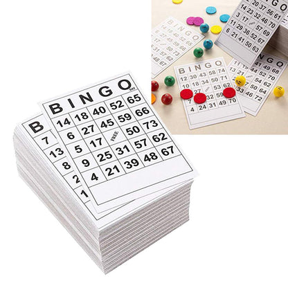 60pcs Large Bingo Cards Easy Read for Adults & Children Bingo Game Cards Sheets 0 To 75 Digits 5.9x7.1