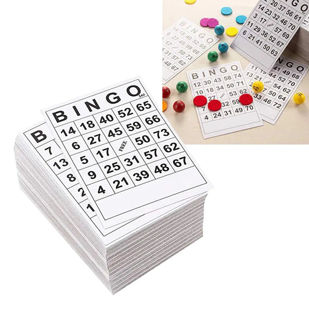 60pcs Large Bingo Cards Easy Read for Adults & Children Bingo Game Cards Sheets 0 To 75 Digits 5.9x7.1