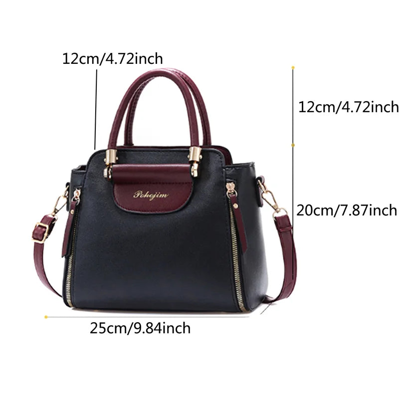 Women's Bags 2024 New Fashion Women's Bags Hit color Hand-held Bag Europeand the United States All-match Shoulder Messenger Bag