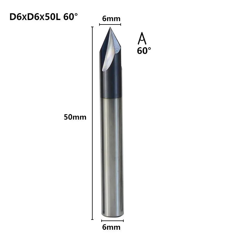 3 Flute Chamfer Milling Cutter 60/90/120 Degrees CNC Router Bit 2-12mm Carbide Chamfering End Mill CNC Engraving Milling Tool