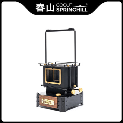 Goout Springhill Outdoor Camping Portable Double Head Kerosene Stove Vintage Warming Viewing Fire Stove Camping Cooking Tea