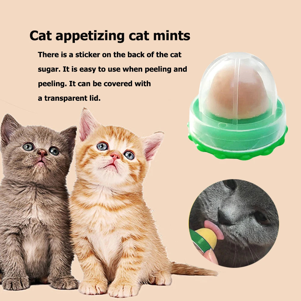 10pcs Catnip Toy Catnip Balls Wall Ball Toys Licking Snacks Healthy Nutrition Ball Teeth Cleaning Catnip Toy Snack Pet Supplies