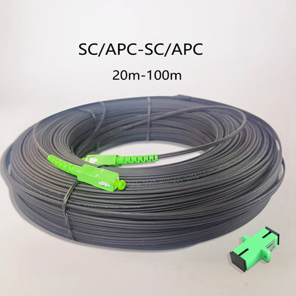 SC/APC-SC/APC Outdoor Drop Fiber Optic Cable 20M/30M/40M FTTH Single Mode Single Optical Fiber Connectors