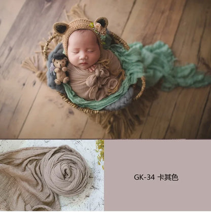 3 Meter seersucker wrap for newborn photography props,stretch baby wrap for photo shoot