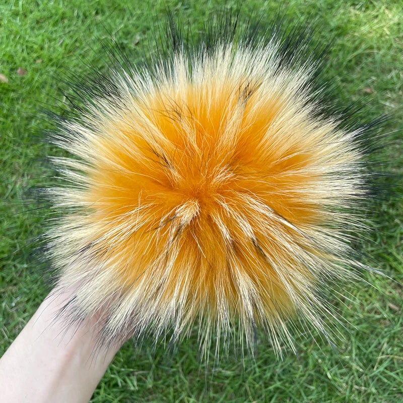 Real natural fox fur pompom raccoon fur pom pom for hat beanies For Caps Bags Scarf