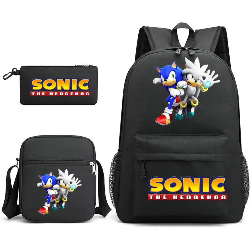 Sonic Backpack 3pcs Teens School Bags Backpacks For School Boys Girls Capacity Travel Laptop Rucksack Daily Mochilas