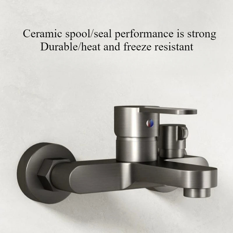 Bathroom Shower Faucet Mixing Valve Shower Shower Set Bathroom Bathtub Mixing Switch Triple Hot and Cold Faucet