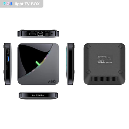 A95X Smart TV BOX  F3 Air 4K 2.4G/5G Dual Wifi RGB Light Amlogic S905X3 4GB 32GB 64GB  Android 9.0 Media Player Set Top TV Box