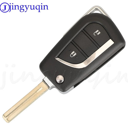 Jingyuqin 89070-0KB40 BA2TA 2BTN Remote Flip Key 433MHz H-8A For Toyota Hilux 2015 - 2020 TOKAI RIKA H1-3689 TOY48