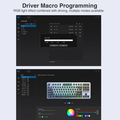 AULA F87 Mechanical Keyboard 2.4G/USB/Bluetooth 3 Mode Wireless Gaming Keyboard 87 Keys Hotswap RGB Gasket Keyboard