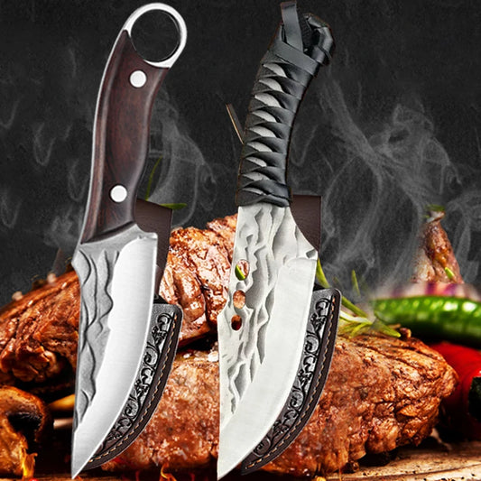 Kitchen Knives Stainless Steel Forged Boning Knife Full Tang Chef Knife Meat Cleaver Fruit Slicing Knife Kitchen Supplies