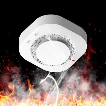 YUPA Independent Smoke Detector Sensor Fire Alarm System For Home Office Security Smoke Alarm Fire Protection Battery Powered