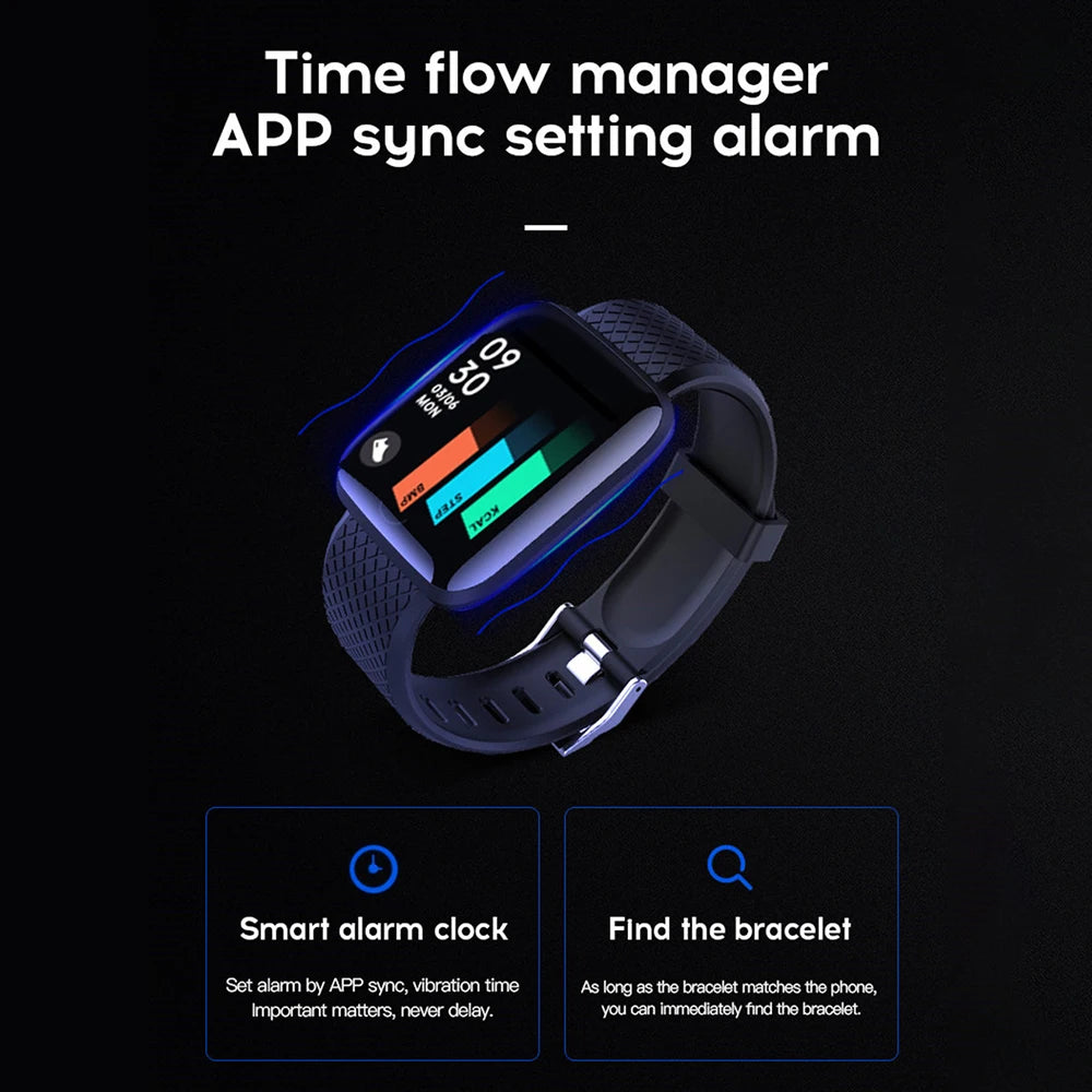 New Smart Watches 116 Plus Heart Rate Watch Men & Women Smart Wristband Sports Watches Smart Band Waterproof Smartwatch