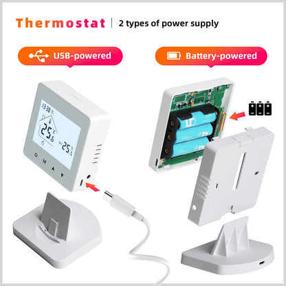 Wireless Thermostat and Hub Controller WiFi Smart Home Zone Heating System for Gas Boiler Water Floor Actuators Central Heating