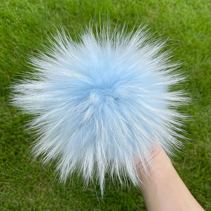 Real natural fox fur pompom raccoon fur pom pom for hat beanies For Caps Bags Scarf