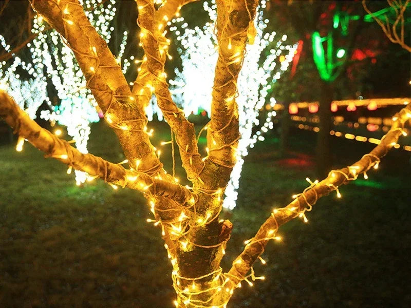 LED String Fairy Lights 1.5M-100M Chain Outdoor Garland Waterproof  220V/Battery/USB for Wedding Party Tree Christmas Decoration