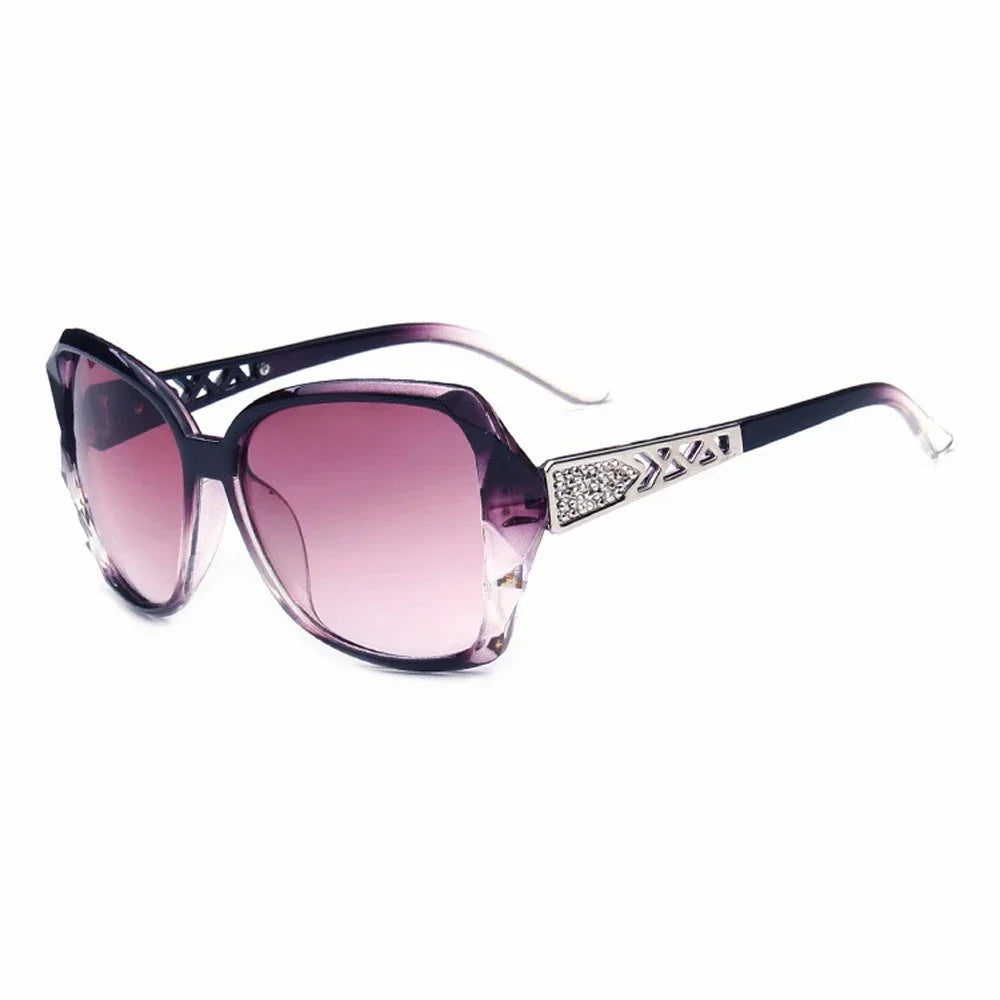 Fashion Big Purple Sunglasses Women Luxury Brand Square Sun Glasses Female Mirror Shades Ladies