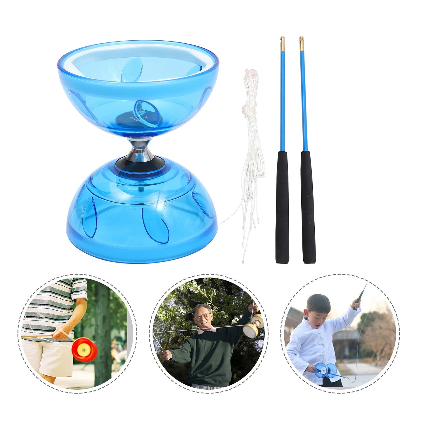 Yo-yo Double-headed Diabolo Toddler Outdoor Toys Kids Chinese Soft Rubber Juggling Professional